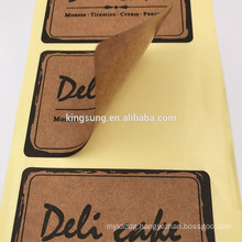 custom self adhesive kraft paper label sticker printing for packing